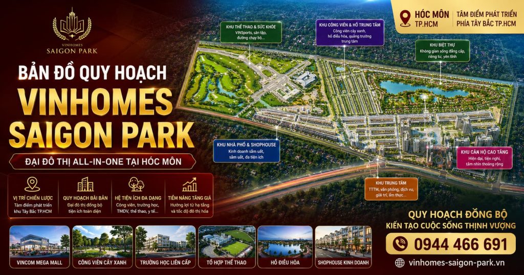 Bản đồ quy hoạch vinhomes hóc môn